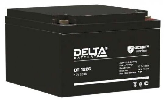 Аккумулятор 12V/26Ah (DELTA DT 1226)