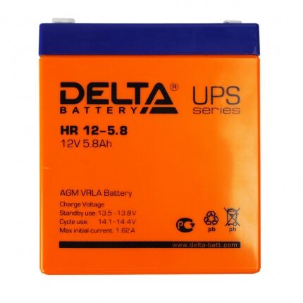 Аккумулятор 12V/5.4Ah (DELTA HR 12-5.8)