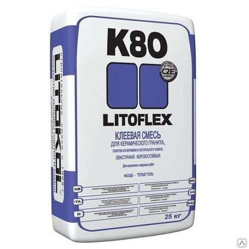 Клей для керамогранита и камня Litokol LITOFLEX K80, 25 кг