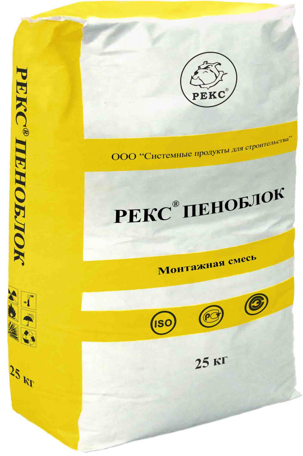 Смесь монтажная Пеноблок Рекс -10, зимний, мешок 25 кг