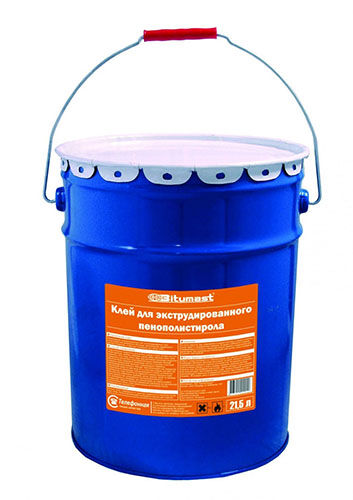 Клей для экструдированного пенополистирола (XPS) и пенопласта 18 кг ведро Bitumast