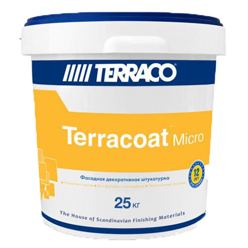 Декоративная штукатурка Terraco TERRACOAT XL на акриловой основе с текстурой «короед» 1,5 мм ведро 25 кг