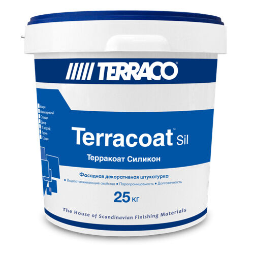 Декоративная штукатурка Terraco TERRACOAT MICRO (G) SILICONE на силиконовой основе с мелкой текстурой типа «шагрень» 25