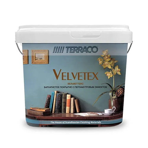 Декоративная штукатурка (покрытие) блестящее покрытие с эффектом наполнения мелким бисером Terraco Velvetex Shimer W600