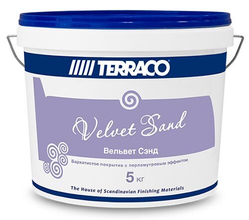 Velvet Sand Сахар - блестящее интерьерное покрытие с кварцем, 5 кг ведро