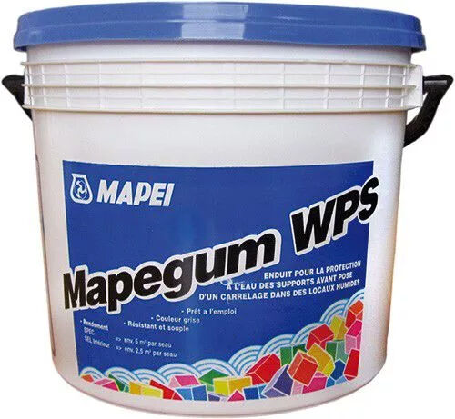 Быстросохнущая эластичная жидкая мембрана MAPEGUM WPS, светло-серый, Mapei, 10 кг