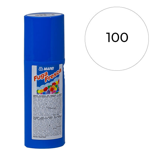 Акриловая краска для затирки FUGA FRESCA №100 на водной основе, белая, Mapei, 160 г