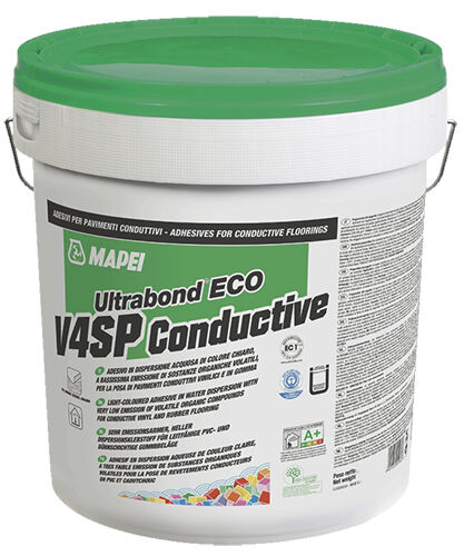 Вододисперсионный клей для проводящих полов ULTRABOND ECO V4SP CONDUCTIVE, светло-серый, Mapei, 16 кг