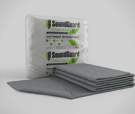 Звукоизоляционный мат SoundGuard Cover Base 5000х1500х10 мм (7,5 м2 в уп)