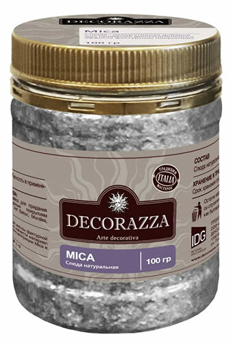 Decorazza MICA (МИКА) / Слюда - декоративная добавка для фактурных штукатурок, 0.1 л