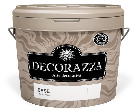 Decorazza Base/Декоразза Бейс подложечная краска-грунт для нанесения декоративных покрытий, 2.7 л
