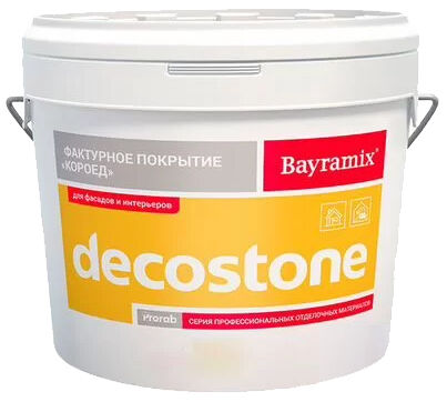 Bayramix Decostone декоративное покрытие с добавлением крупного наполнителя, крупная фракция (К) 2.5-3.0 мм, 15 кг