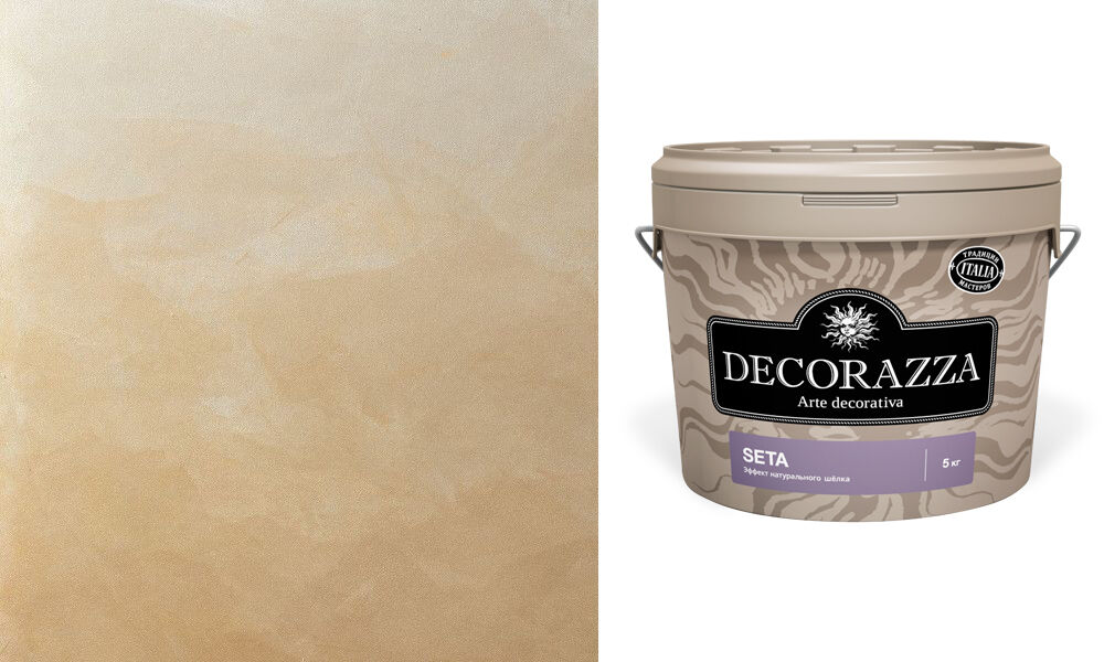 Decorazza Seta/Декоразза Сета декоративное покрытие с эффектом шелка, 1 л