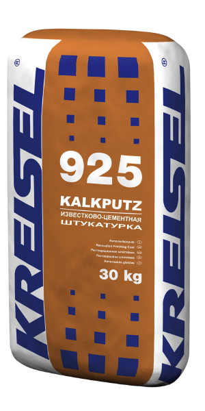 KALKPUTZ 925, Известково-цементная штукатурка машинного и ручного нанесения, серая, мешок, 30 кг, KREISEL