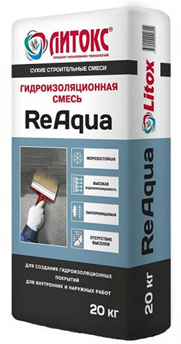 Гидроизоляционная смесь REAQUA, Литокс, 20 кг