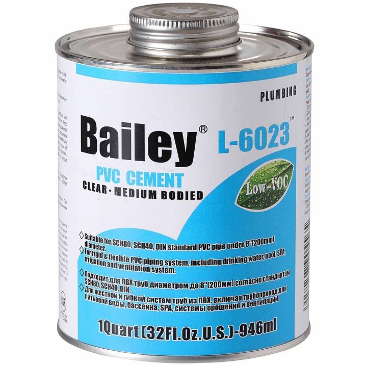 Клей для труб ПВХ Bailey L-6023 473 мл с кистью