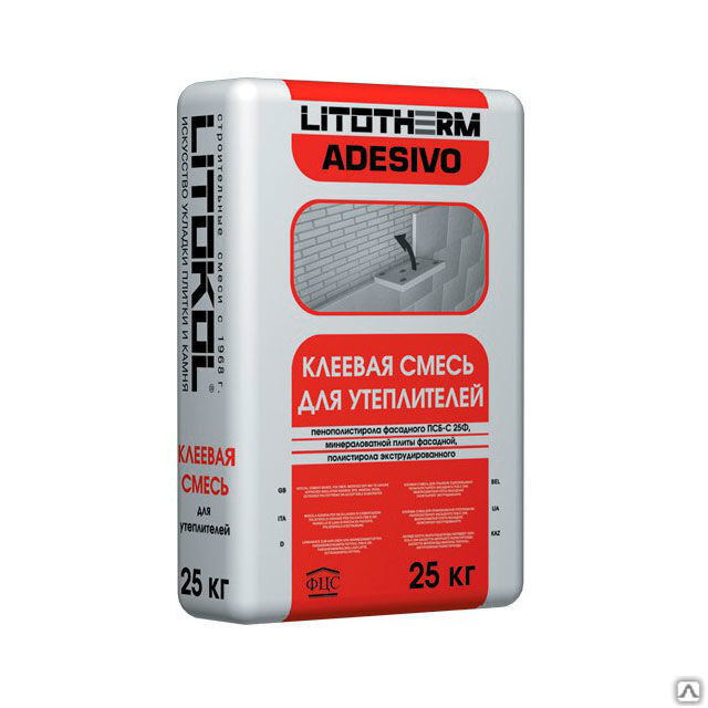 Состав клеевой LITOTHERM Adesivo серый, мешок 25 кг