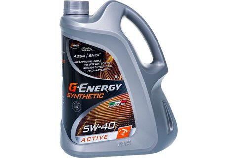 G-Energy Synthetic Active 5w40 SN/CF 5 л (Масло моторное синтетическое) 00-00000510