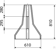 Переносное парапетное ограждение высотой 810 мм
(12–ДД–СТО 61548960.004–2018/250–0,81(0,81)–П)