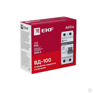 Выключатель дифференциального тока (УЗО) 2п 32А 30мА тип AC ВД-100 (электромех.) PROxima EKF elcb-2-32-30-em-pro 