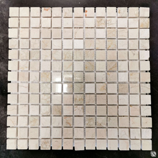 Мозаика из Victoria Crema Marfil polished, 2.2x2.2-30.5х30.5х1 (Eima) 