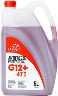 Антифриз ODIS G12+ Antifreeze Professional Red -40°C 5л (5,37кг) 