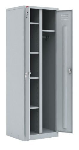 Шкаф металлический двухсекционный, 1860x600x500 мм 2