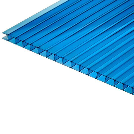Сотовый поликарбонат POLIGI 4 мм синий,2100*12000