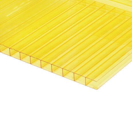 Сотовый поликарбонат POLIGI 4 мм желтый,2100*12000