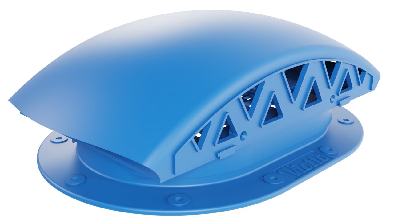 Вентилятор подкровельного пространства КТВ Черепаха Viotto для готовой мягкой и фальцевой кровли RAL 5005 синий