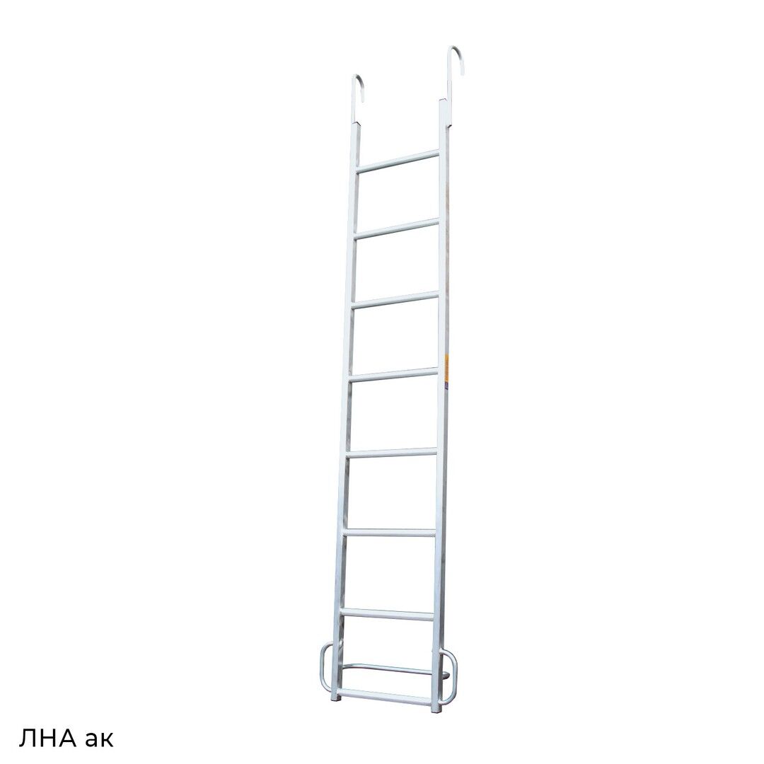 Лестница навесная алюминиевая с крюками MEGAL - ЛНАак - 1,8 (450)