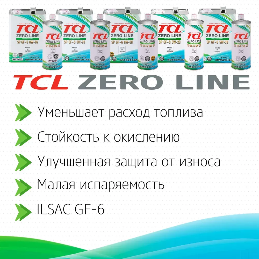 Масло моторное TCL Zero Line Fully Synthetic SP/GF-6 0W-16 (1 л) 3