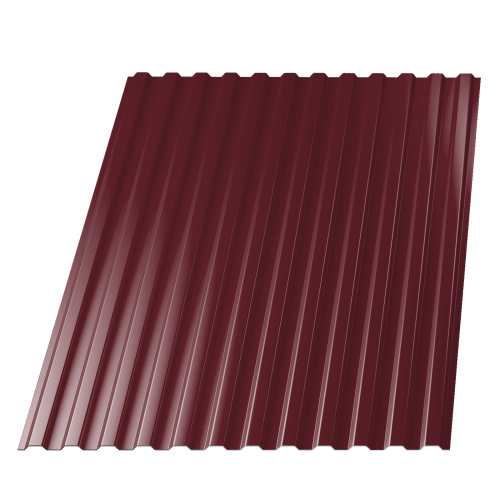 Профнастил НС-10 RAL3005 Красное Вино лист 1.7 метра ш1.19м т0.45мм
