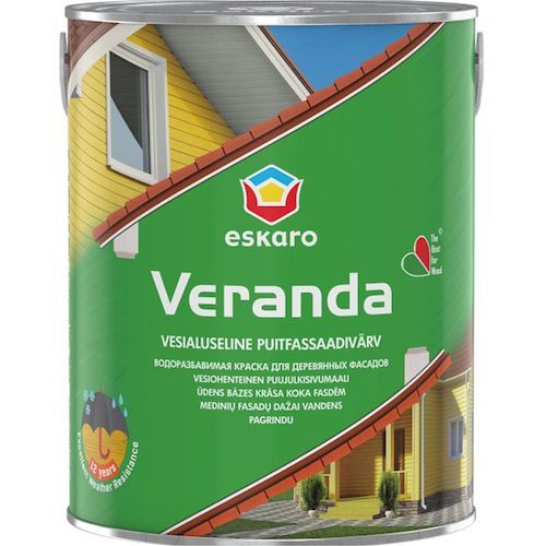 Акрилово-масляная краска для деревянных домов "Eskaro Veranda" База А 0,95л