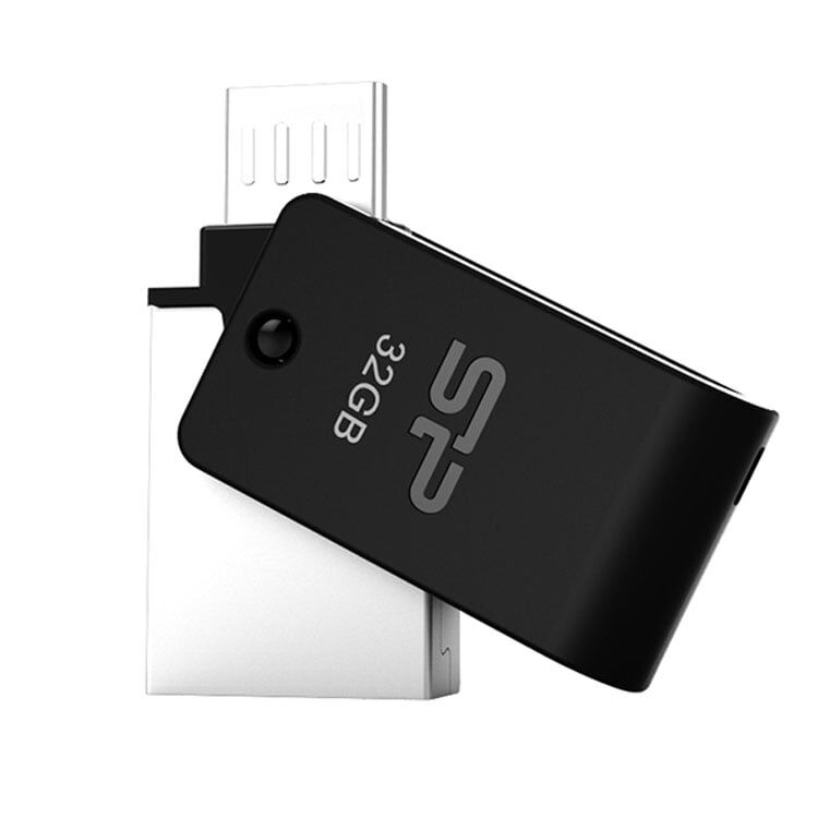 USB - накопитель SP usb 2.0 + microUSB 32Gb Black