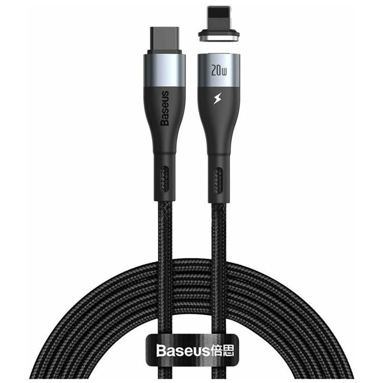 Кабель Baseus Zinc Magnetic Safe Fast Charging Data Cable Type-C - Lightning PD 20W 2m черный (CATLXC-A01)