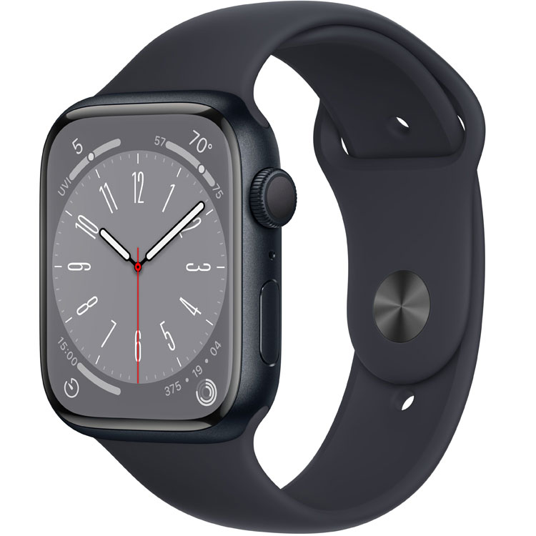 Apple Watch Series 8 GPS 41mm Aluminum Case with Sport Band S/M (Тёмная ночь)