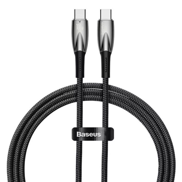 Type-C Кабель Baseus Glimmer Series Fast Charging Data Cable Type-C to Type-C 100W 1m - Black