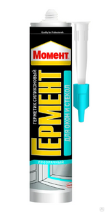 Герметик "Момент" Henkel силиконовый для окон прозрачный, 280мл #1