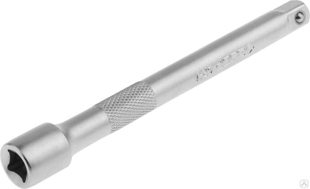 Удлинитель ЗУБР Мастер для торцовых головок 1/4, Cr-V, хроматированное покрытие, 100 мм