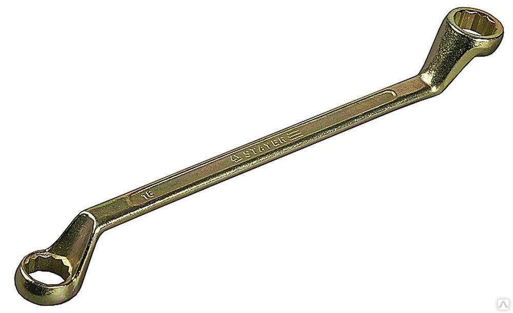 Накидной гаечный ключ изогнутый 16 х 17 мм, STAYER