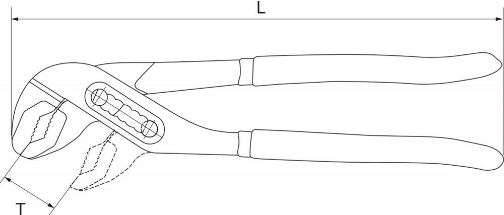 Клещи переставные с коробчатым захватом и ПВХ рукоятками, 400 мм, 0-71 мм BJP0400 Thorvik BJP0400 Клещи переставные с ко 2