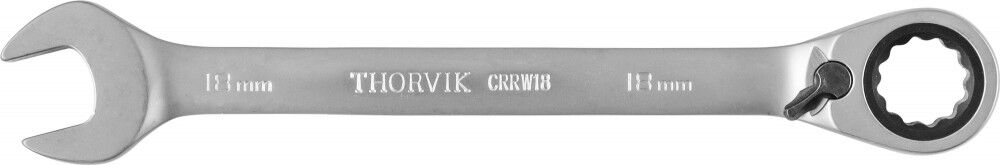 Ключ гаечный комбинированный трещоточный с реверсом, 18 мм CRRW18 Thorvik CRRW18 Ключ гаечный комбинированный трещоточны