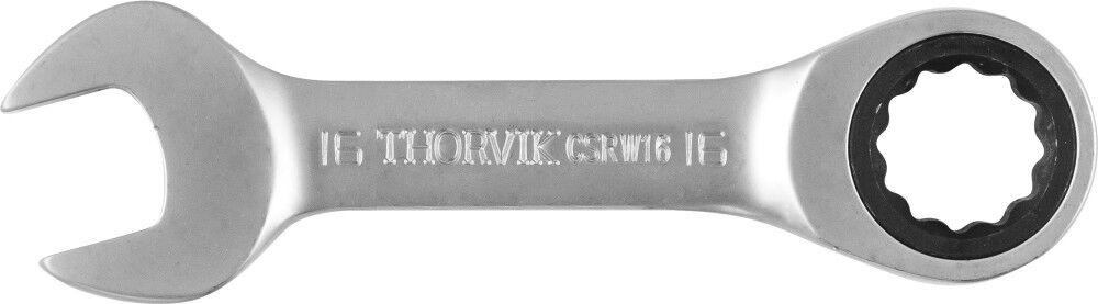 Ключ гаечный комбинированный трещоточный короткий, 16 мм CSRW16 Thorvik CSRW16 Ключ гаечный комбинированный трещоточный