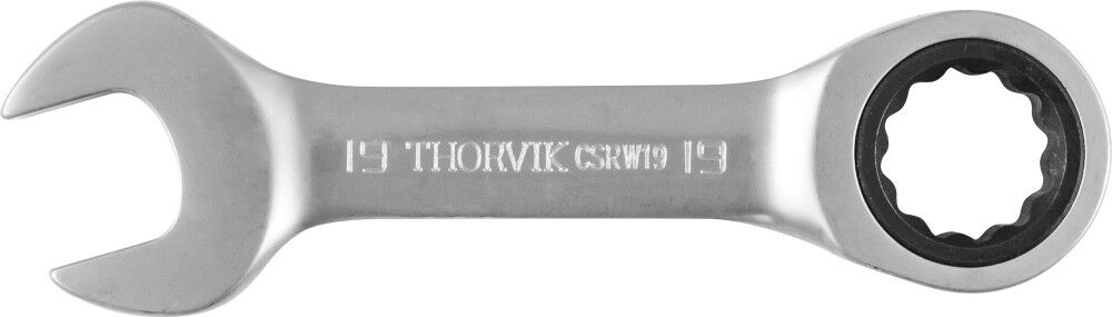 Ключ гаечный комбинированный трещоточный короткий, 19 мм CSRW19 Thorvik CSRW19 Ключ гаечный комбинированный трещоточный