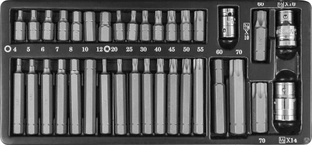 Набор вставок-бит 10 мм и 14 мм DR с переходниками, 35 предметов S29H4135S Jonnesway S29H4135S Набор вставок-бит 10 мм и #1