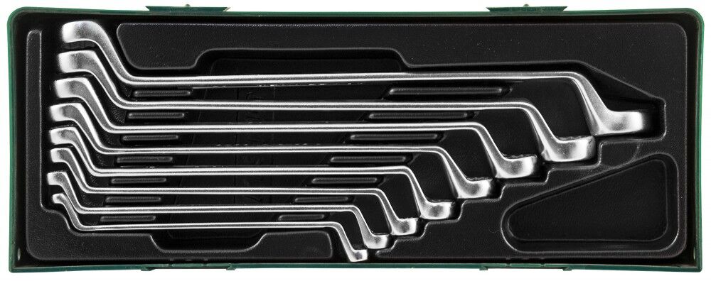 Набор ключей гаечных накидных изогнутых 75° в ложементе, 6-22 мм, 8 предметов W23108SP Jonnesway W23108SP Набор ключей г