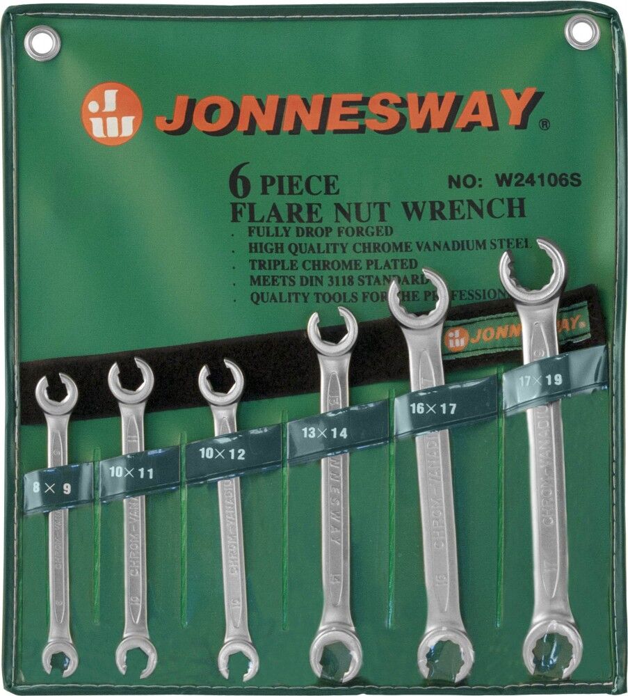Набор ключей гаечных разрезных в сумке, 8-19 мм, 6 предметов W24106S Jonnesway W24106S Набор ключей гаечных разрезных в