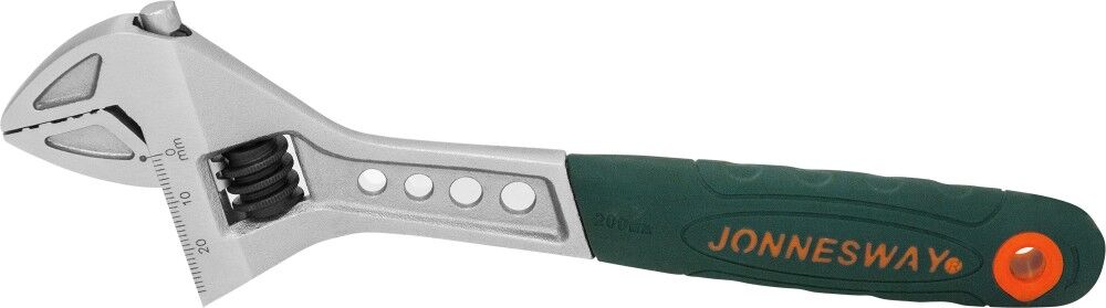 Ключ разводной эргономичный с пластиковой ручкой, 0-24 мм, L-200 мм W27AT8 Jonnesway W27AT8 Ключ разводной эргономичный