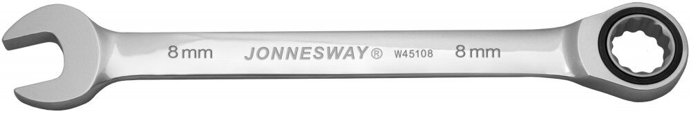 Ключ гаечный комбинированный трещоточный, 8 мм W45108 Jonnesway W45108 Ключ гаечный комбинированный трещоточный, 8 мм
